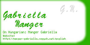 gabriella manger business card